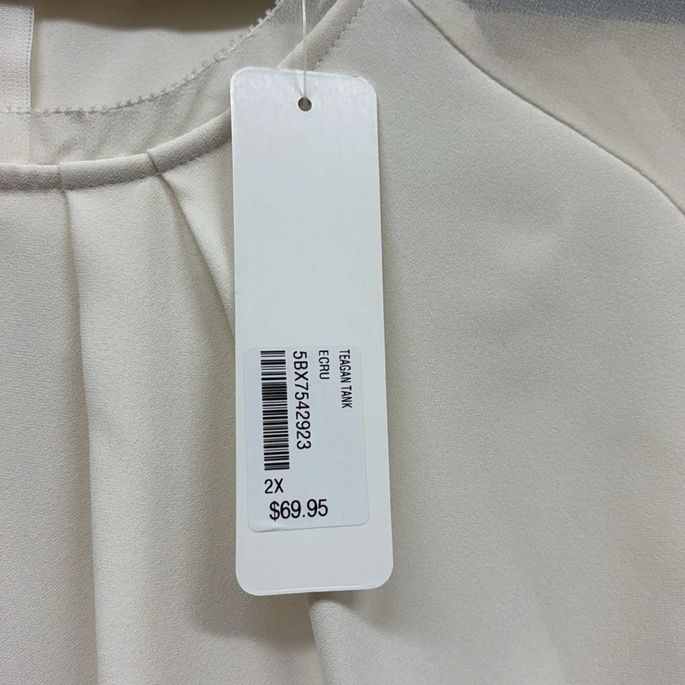 NWT Soft Surroundings Ecru Blouse - Picture 6 of 7